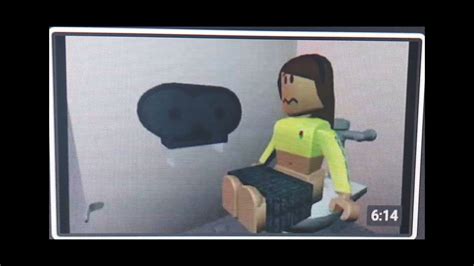 Roblox girl shits in public bathroom .